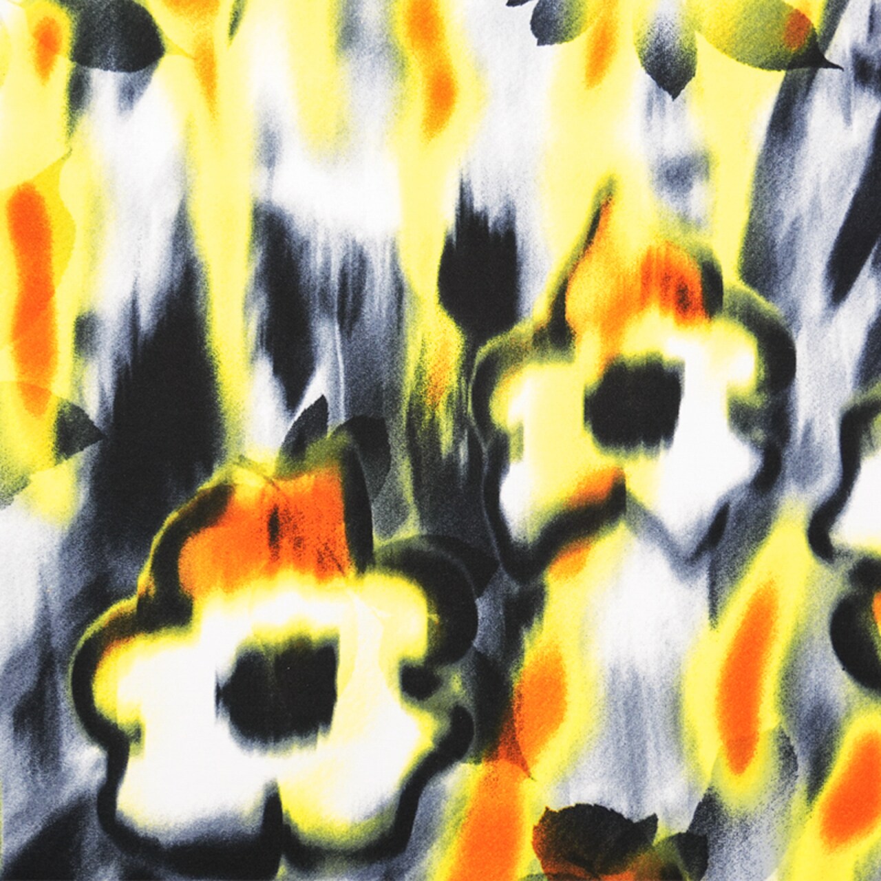 Black-Multi Poly Stretch Abtract Printed ITY Jersey Knit Fabric By the Yard